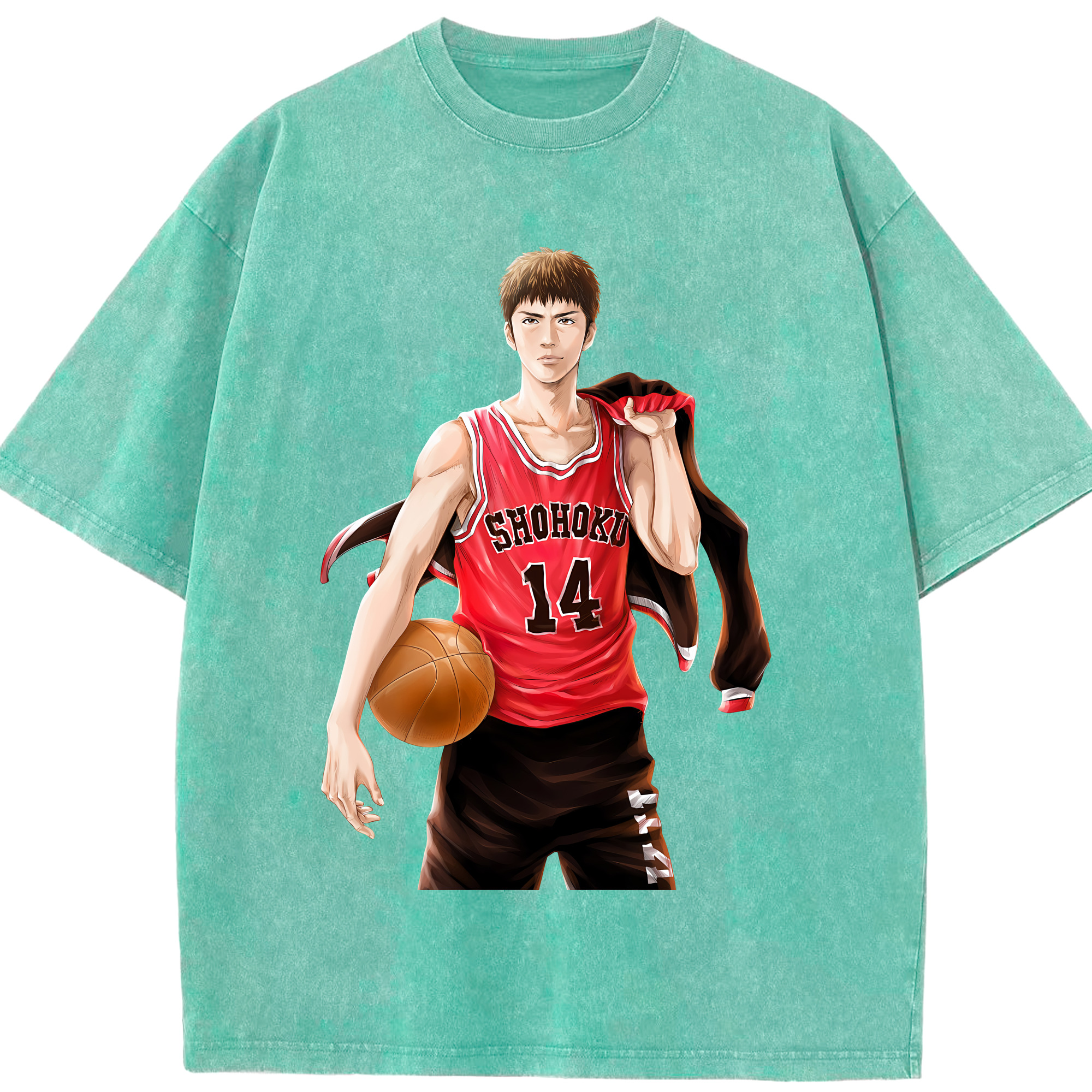 （画像用） SLAM DUNK／スラムダンク 綿100% ヴィンテージ風 半袖Tシャツ（フロントプリント）